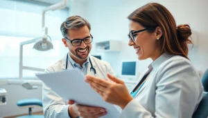 Examine braces cost Myrtle Beach with a patient in a modern orthodontic clinic setting.
